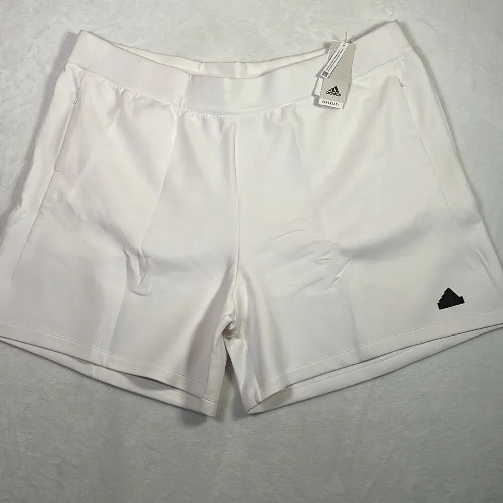 Adidas Men's Z.N.E. Premium Shorts 48-50 White ZNE SOFT cotton blend‎ - Men 3XL